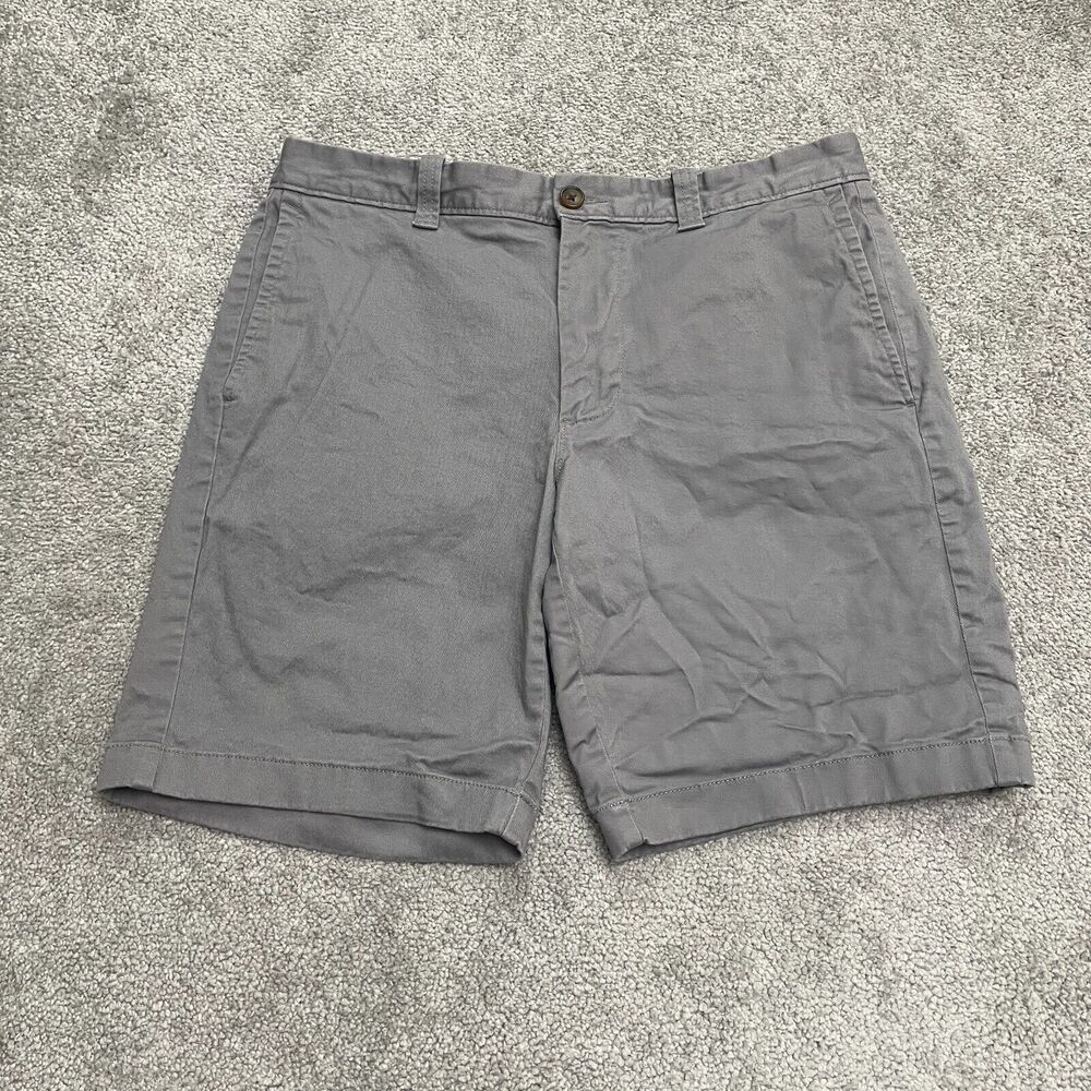 J.Crew Chino Shorts Mens 31x9 Gray Cotton Flat Front Pockets Casual Outdoor